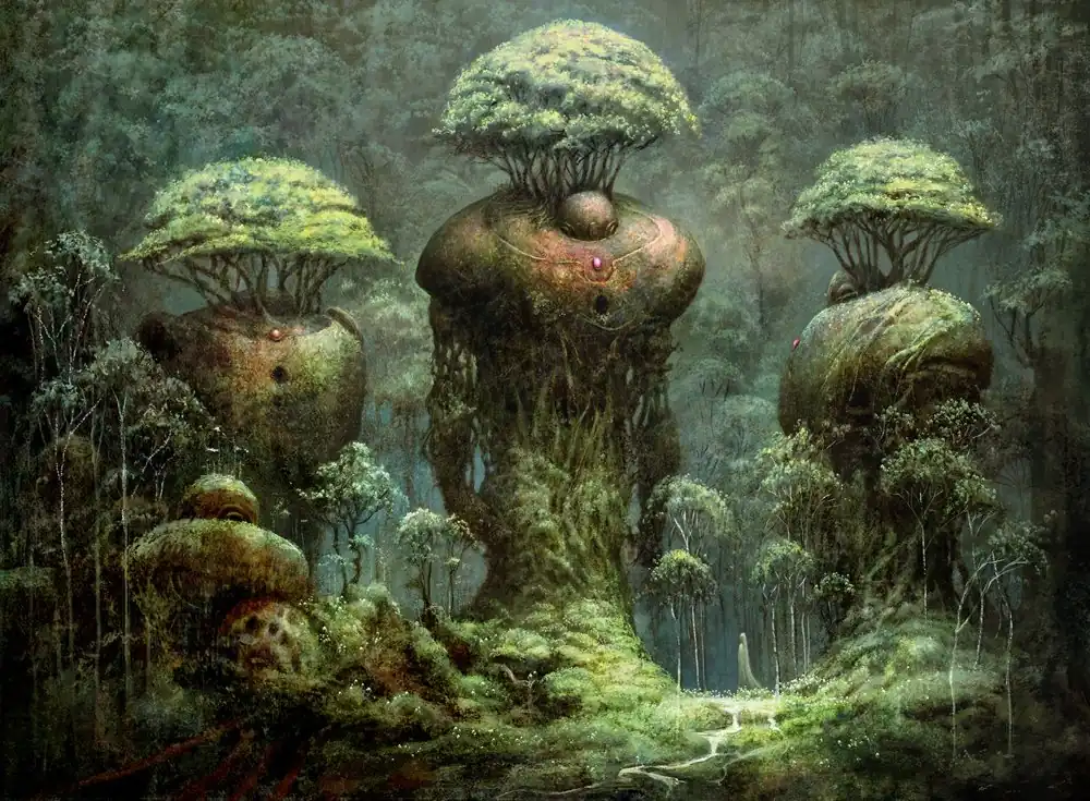 MTG 団結のドミナリア 基本土地「森」 イラスト:Seb McKinnon