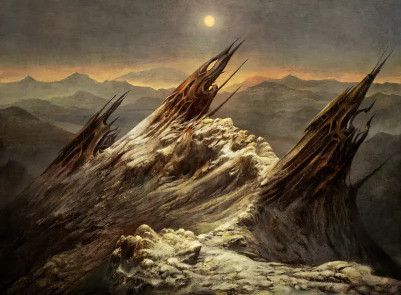 MTG 団結のドミナリア 基本土地「山」 イラスト:Seb McKinnon