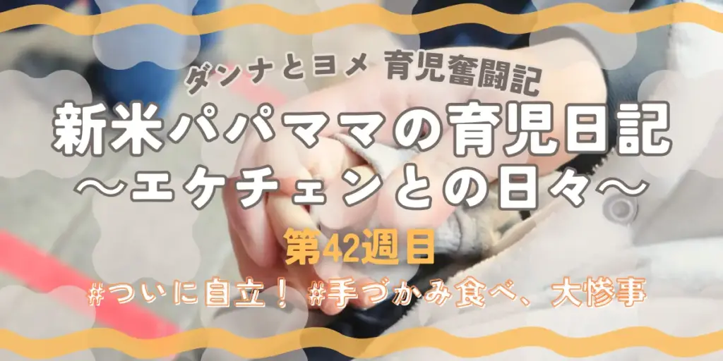 生後42週目の育児日記：生後9ヶ月、つかまり立ちと離乳食軟飯へのステップアップ